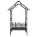 Garden Arch With Bench Turned Into Flower Stand Climbing Plants Support Outdoor - Black Daily Nest