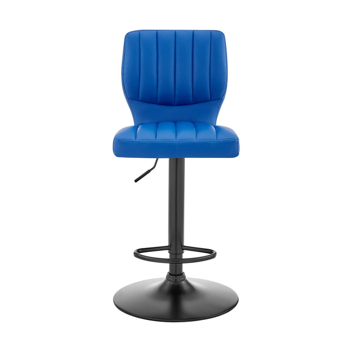 Swivel Adjustable Height Bar Chair - Blue / Black