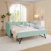 Gingham Daybed With USB Charging Port, Wave Shaped Design Home Essentials