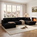 Upholstered Modular Sectional & Custom Configuration And Toss Pillows Home Essentials