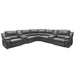 Power Reclining Sectional Sofa With 3 Adjustable Recliners, USB Ports & Cup Holders, Oversized Seating For Living Room - Black Home Essentials