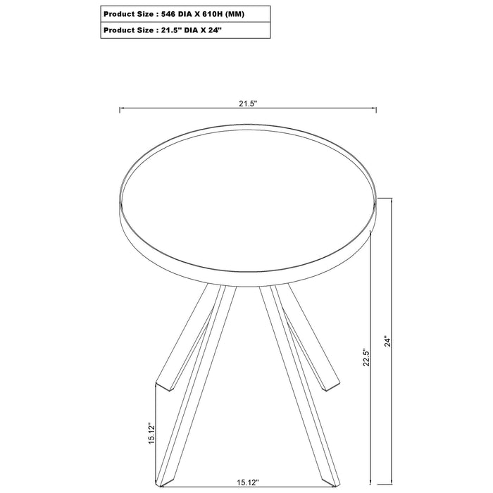 Shayne - Round Top End Table Furniture Max