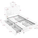 Upholstered Bed With Oversized Rabbit Ear Headboard, LED Lights & 4 Storage Drawers Home Essentials