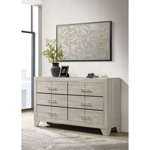 Strout - 6 Drawer Dresser - Cream Furniture Max