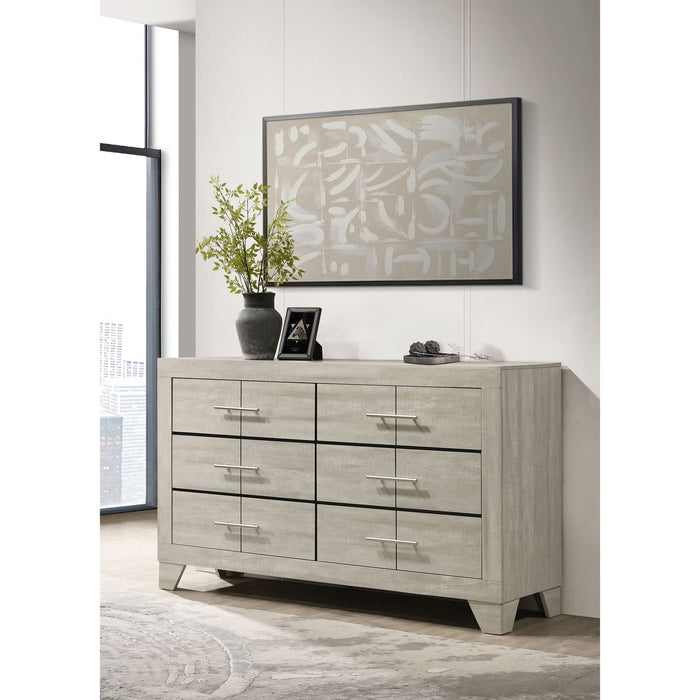 Strout - 6 Drawer Dresser - Cream Furniture Max