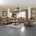 Chateau De Ville - Sofa With 5 Pillows (Same Lv01588) - Fabric & Espresso ACME