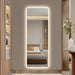 LED Full Length Mirror With Lights, Wall Mounted Full Body Mirror, Dimmable 3 Color Lighting, Anti Fog, Shatter Proof, Memory Function - Clear Daily Nest
