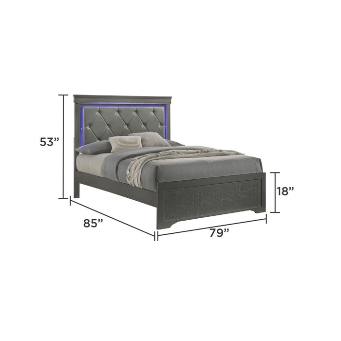 Blaze - Bed With LED Headboard Matrix Furniture Group