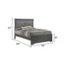 Blaze - Modern Bed With LED Headboard Matrix Furniture Group