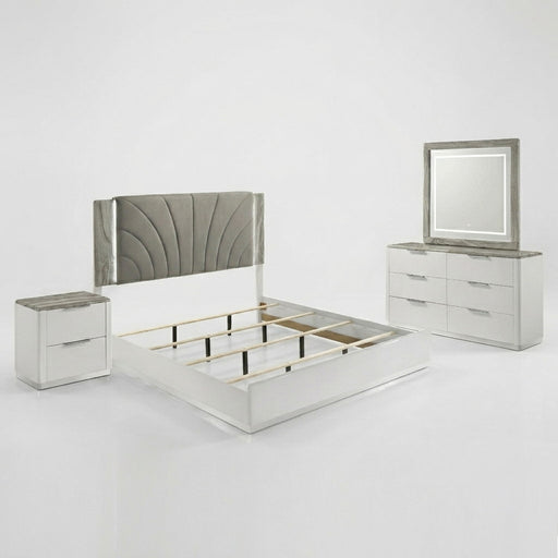 Jazz - Bedroom Set With LED Upholstered Headboard Matrix Furniture Group