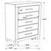 Bren - 5 Drawer Chest With Handles And Block Legs - Rustic Furniture Max