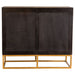 Denali - 2 Door Accent Cabinet With Variegated Grain Doors And Soft Base - Walnut Furniture Max