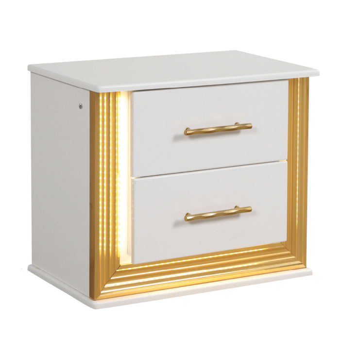 Obsession - 2 Drawer Nightstand - White Matrix Furniture Group