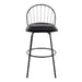 Riley - Claire Farmhouse Fixed Height Barstool With Swivel With Round Footrest (Set of 2) Lumi Source