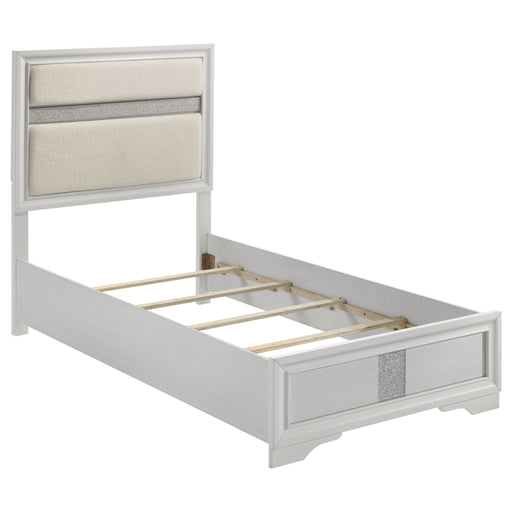 Modern Bedroom Set With Upholstered Headboard And Textured Storage Furniture Max