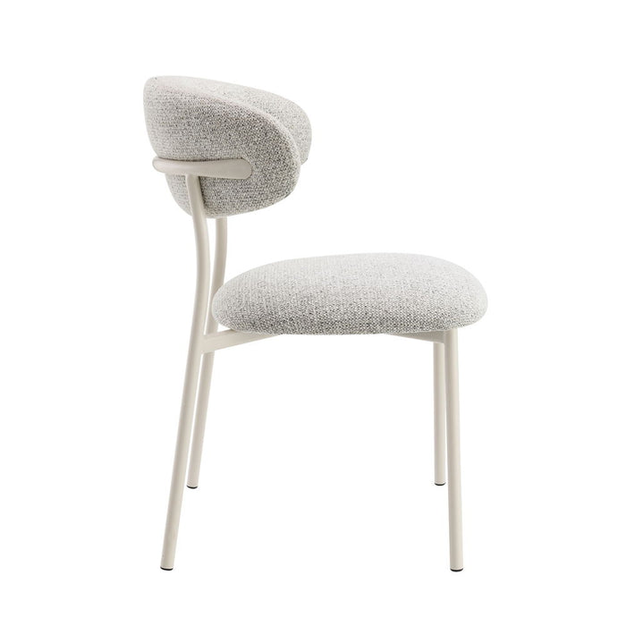 Kalam - Side Chair (Set of 2) - Gray Fabric & Beige Finish