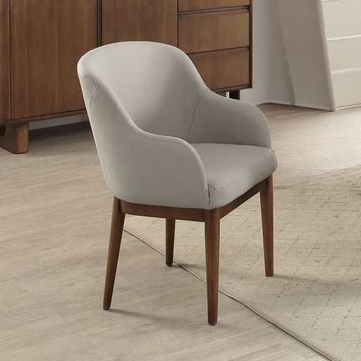Harvey - Side Chair (Set of 2) - Synthetic Leather & Walnut ACME