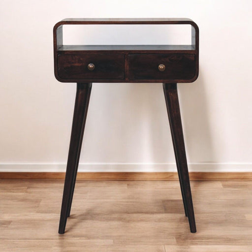 Solid Wood Curved Console Table Artisan Furniture