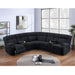 Manual Motion Reclining Sectional LAF / RAF Loveseat With Consoles Cup Holders Upholstered Living Room - Black Home Essentials