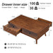 Coffee Table With Hidden Drawer And Open Shelf Home Essentials
