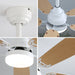 52" DC Motor Ceiling Fan With LED Light, 6 Speed Remote Control, Reversible Blades For Living Room - White Daily Nest