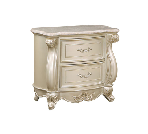Monique - Nightstand With Marble Top - Champagne New Classic