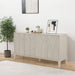Wood Sideboard With Adjustable Shelves And Storage Cabinet - White Washed Noble House