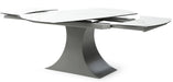 9035 - Marble Dining Table - White / Dark Gray Extravaganza Collection