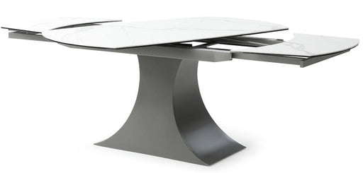 9035 - Marble Dining Table - White / Dark Gray Extravaganza Collection