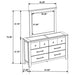 Pelton - 6 Drawer Dresser With Mirror - Oak Furniture Max