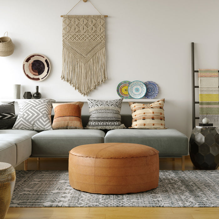 Brody - Round Pouf Simpli-Home