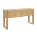 Geometric Carved Console Table With 3 Soft Close Drawers Noble House