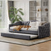 Twin Size Upholstered Daybed With Trundle And USB Charging Design For Bedroom - Gray Home Essentials