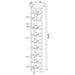 Rectangular Bookcase Tall Slim Storage With 9 Shelves - Brown Furniture Max