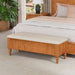 Storage Ottoman Bench For Living Room - Natural Home Essentials