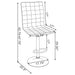 Waffle - Adjustable Bar Stool (Set of 2) - Black Furniture Max