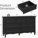 7 Drawer Dresser, Storage Chest - Black Home Essentials