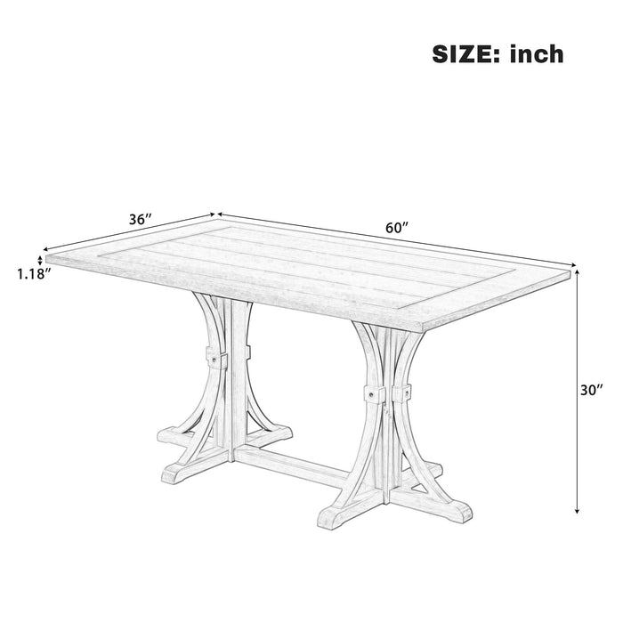 Dining Table With Trestle Base Hearth and Haven