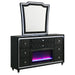 Mika - 8 Drawer LED Dresser And Mirror Set - Black Furniture Max