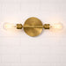 Reverie - Double Lights Bathroom Wall Sconce Over Mirror - Clear / Gold Ashcroft Furniture