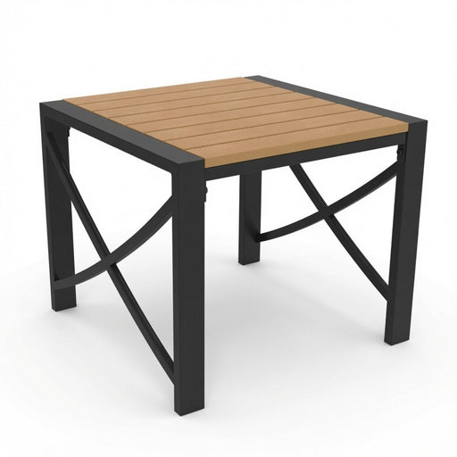 Square Outdoor Patio End Table - Black Home Essentials