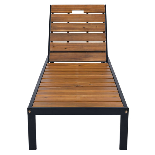 Outdoor Chaise With Adjustable Backrest Hearth and Haven