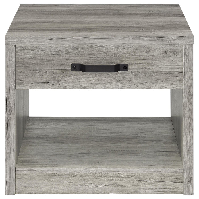 Nuberg - 1 Drawer Table - Gray Furniture Max