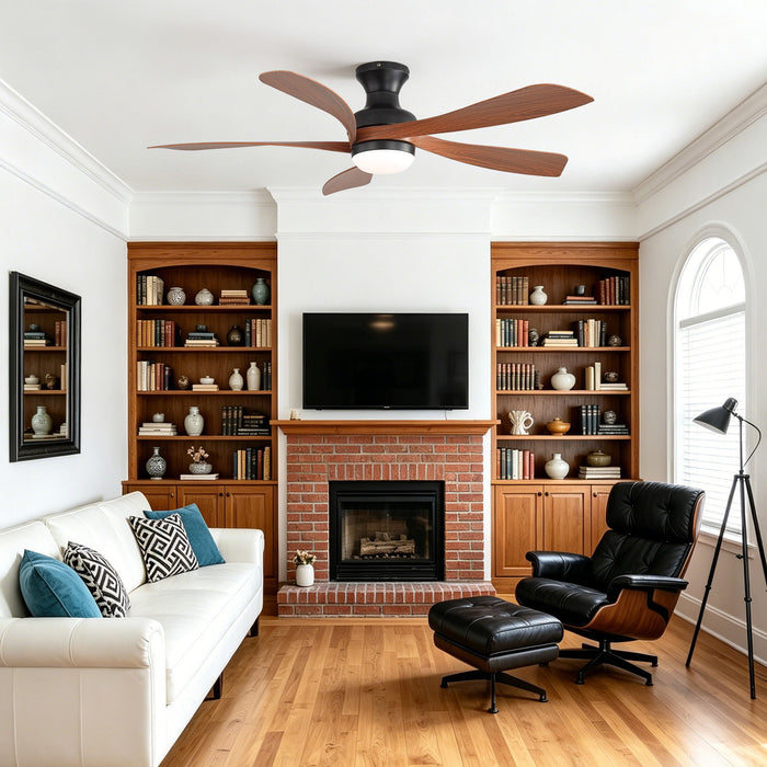 52" Ceiling Fan With 3 Color Dimmable LED Light, DC Reversible Motor, 6 Speed Settings Daily Nest