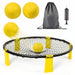 Outdoor Roundnet Game Set With 2 Balls, Sturdy Net And Carry Bag Daily Nest