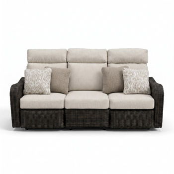 Mission Beach - Sofa Recliner With Cushion - Brown / Beige Signature Design by Ashley®