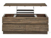 Baisden - Lift Top Storage Cocktail Table With Casters - Tobacco Magnussen Furniture
