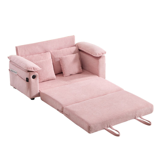 Upholstered Futon Convertible Floor Sofa Bed Home Essentials