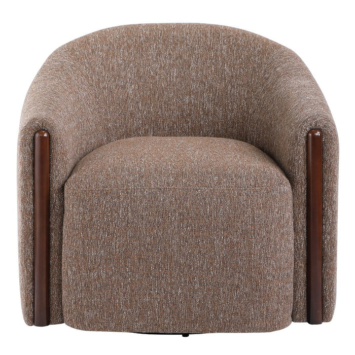 Ballona - Accent Chair With Swivel - Brown Chenille ACME