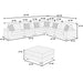 Contemporary Style Modular Sectional Sofa Set With USB, Cup Holder Home Essentials